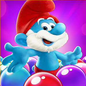 دانلود نسخه جدید پازل دهکده اسمورف ها اندروید مود Smurfs Bubble Story برای اندروید